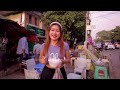 yangon street food with a burmese beauty