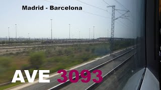 Spanish Velaro train: Renfe S103 ride Barcelona - Madrid uncut | AVE 3093