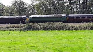 5v42 carnforth steamtown to southall wcrc. loco is double header diesels on Wednesday 30th August