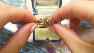 Vintage 9ct Gold Signet Ring 5.1g c.1961  #4048