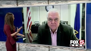 ONE-ON-ONE: FOX5 talks to Gov. Steve Sisolak about Vax Nevada Days, drought and jobs.