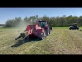 baling alfalfa with massey 1840 small square baler