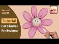 Nomad Sculpt Tutorial for Beginners : Cute Cat Flower - Modeling, lighting, Rendering, Turntable