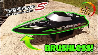 ✅VOLANTEX VECTOR S Brushless RC Boat 3S Speed Test