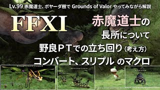 【FF11】新規プレイヤー向け：赤魔道士解説：野良パーティではどう動けば良いの？ 中の人のマクロも一部解説