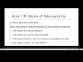 rule 130 rules of admissibility part 1