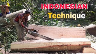 Young power old machine, technique of making 5 * 5 blocks for building materials #stihlindonesia