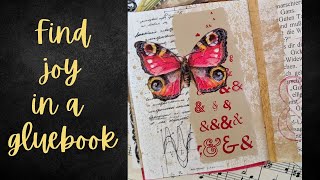 10 gluebook tips for BEGINNERS 🟢 How to start art journaling for simple joy + 50 prompts