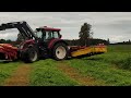 valtra n 163 direct u0026 pöttinger 2 .rehun niittoa