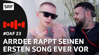 Openair Frauenfeld: ArrDee rappt im Interview mit Livio | Festivalsommer 2023 | SRF Bounce