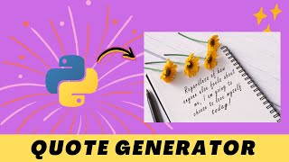Python Projects | Build a Colorful Random Quote Generator with Python and Tkinter