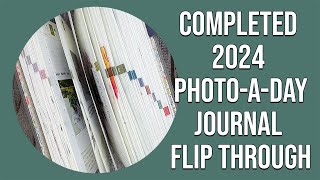 Completed 2024 Photo A Day Journal Flip Through