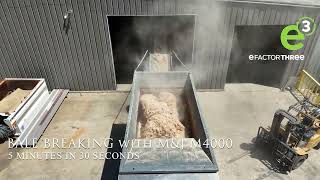 1,000 LB Bale Shredded in Under 5 Minutes | M&J M4000 12 Knife Bale Processing