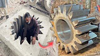 Industrial Huge pinion Gear Manufacturing process|Complete Making process of industrial pinion Gear