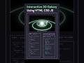 🌌 3D Galaxy Animation Using HTML, CSS & JavaScript | Mind-Blowing 🤯Web Effect #shorts