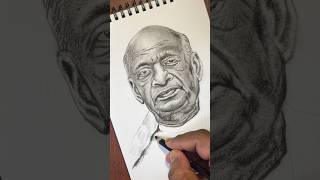 Wait for end 🇮🇳freedom fighter vallabhbhai patel drawing ❤️❤️ #art #drawing #sketch #shorts