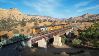 Cable x-overs to Caliente, CA (Mojave sub) in 4k - winter 2024 - Ground and drone footage mixed in