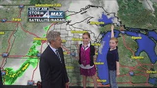 Vince Vitrano's kids help Brian Gotter out with the weather