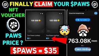 Paws New Update 🐾 | Paws Airdrop Claim | Paws Voucher? | Paws Listing Date 😱