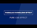 How to Create a Simple Parallax Scrolling Effect using css