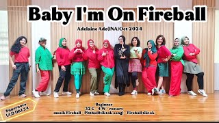 Baby I'm On Fireball Linedance || Adelaine Ade(INA)Oct 2024 || Supernova