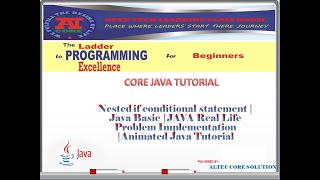 Nested if conditional statement | Java Basi |JAVA Real Life Problem Implementation |Animated Java