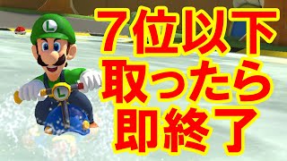 7位以下を取ったら即配信を切ります。【マリオカート8デラックス/マリオカート8DX】