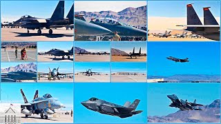 Red Flag 24-2: Various Aircraft Takeoff from Nellis AFB