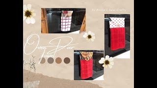 Oven Door Towel / Adding a buttonhole / Terry towels #scrapbuster #useyourscraps #sewing