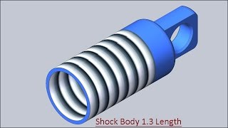 Shock Body 1.3 Length (Solid Edge Tutorial)