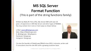 MS SQL Server :: Format Function