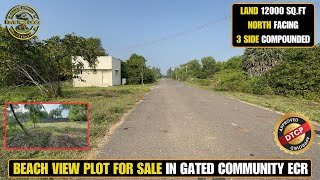 ID 2079 - Beach View Plot For Sale In Gated Community ECR || DTCP || North Facing || 60 Ft Road