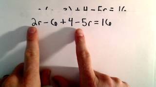Solving Multi - Step Linear Equations , Another Example