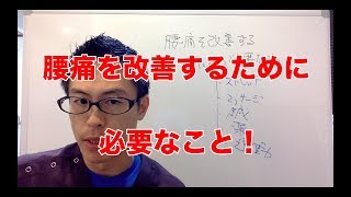 結城市　腰痛　腰痛改善に必要なこと