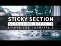 Pure CSS Sticky Section Scrolling Effects | Html CSS Tutorial