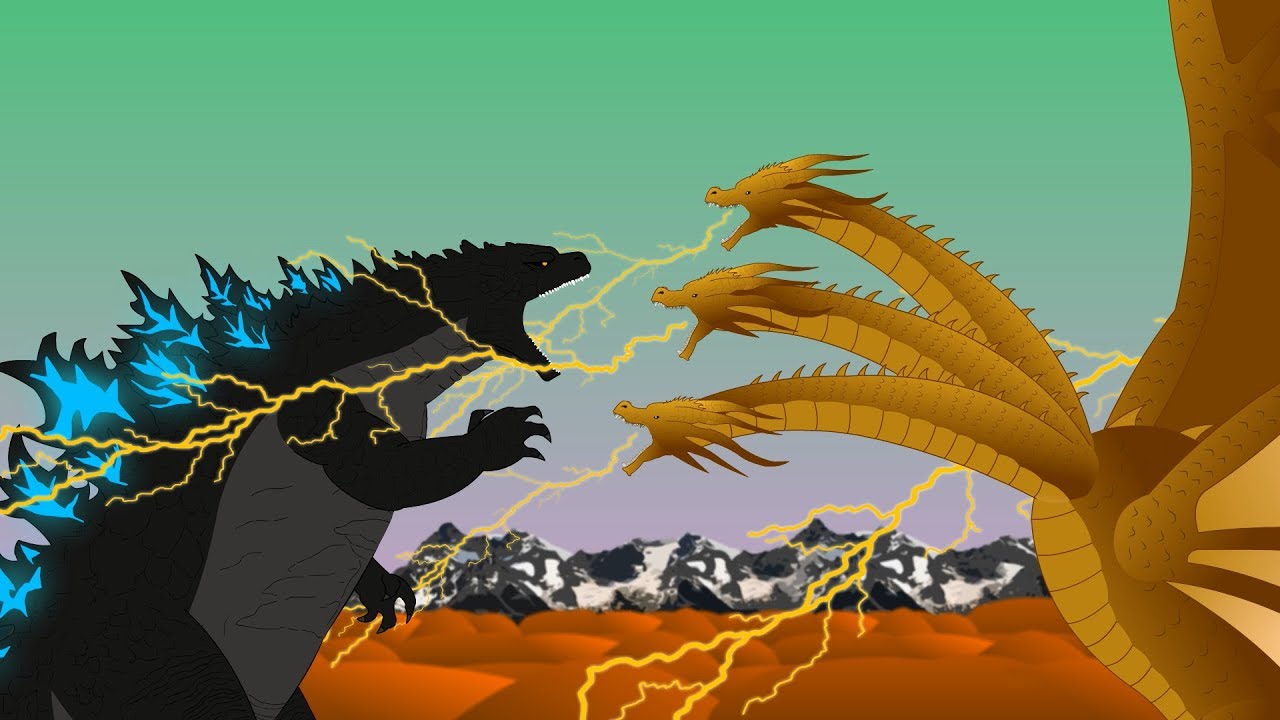 Legendary GODZILLA (2019) Vs. King Ghidorah (2019) | PANDY Animation 4 ...