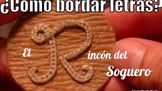 ¿Cómo bordar letras en cuero? 