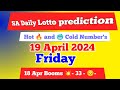 Sa daily lotto prediction for 19 April 2024 | south africa daily lotto prediction