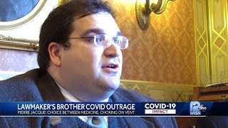 'Shut up, get the vaccine,' brother of senator hospitalized with COVID-19 says to fellow lawmaker