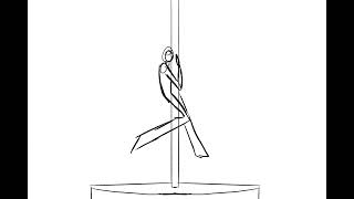 Pole dancing animation exercise
