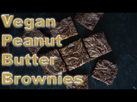 Vegan Peanut Butter Swirl Brownies