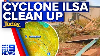 Ex-tropical Cyclone Ilsa weakens as WA residents wake up to destruction | 9 News Australia