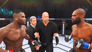 Francis Ngannou vs Jon Jones Full Fight - UFC 4 Simulation