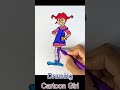 drawing cartoon girl drawing art cartoon girl easydrawing learntodraw shortvideo shorts