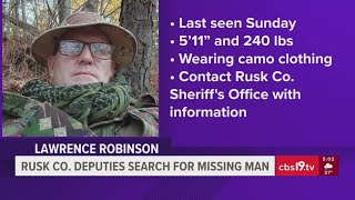 Officials searching for missing man near County Road 1117 in Rusk County