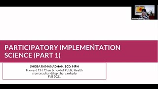 Participatory Implementation Science – Part 1