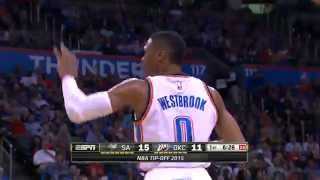 Russell Westbrook Leads the Thunder to Victory Over the Spurs