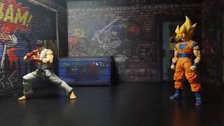 Goku vs Ryu (Stop Motion Fight)