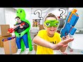 Catch Me if You Can: Funny Dart Blaster Game with Roman and Max