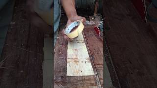 use paper tape to make your work easier #woodworking #tipsandtricks #wood